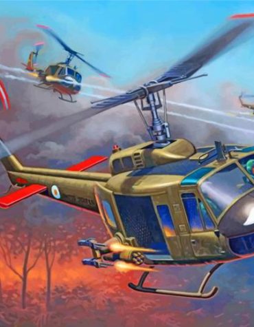Military Helicopters Paint By Numbers