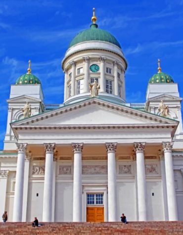 Helsinki Cathedral Landscape Paint By Numbers