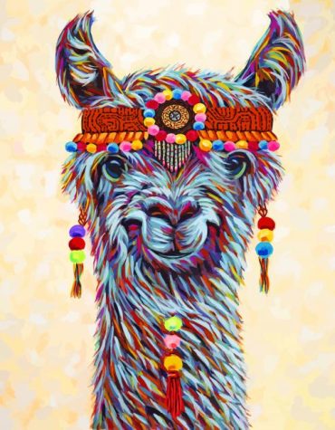Hippie Llama Bohemian Style Paint By Numbers