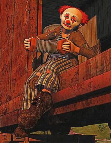 Hobo Clown Train Adventure Paint By Numbers