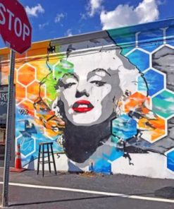 Marilyn Monroe Graffiti Tribute Paint By Numbers