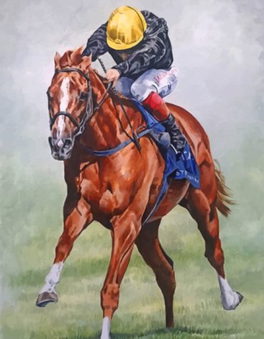 Stallion Race Scene Paint By Numbers