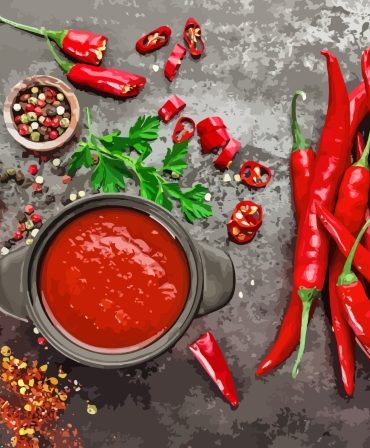 Spicy Red Pepper Paint By Numbers