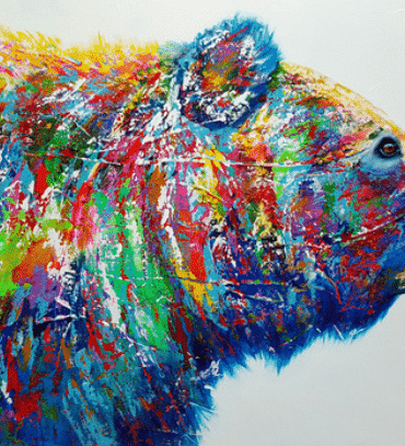 Colorful Bear Wildlife Paint By Numbers