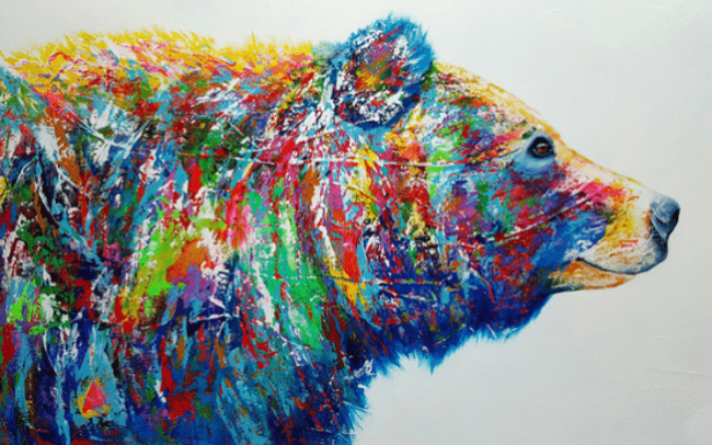 Colorful Bear Wildlife Paint By Numbers