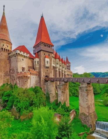 Hunyad Castle Romania Paint By Numbers