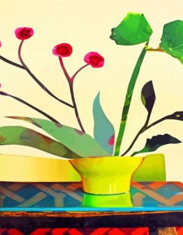 Japanese Ikebana Flowers Paint By Numbers