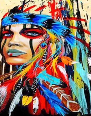 Colorful Indian Woman Paint By Numbers