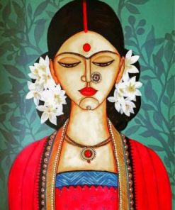 Graceful Indian Woman Paint By Numbers