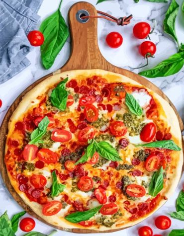 Italian Pizza Delight Paint By Numbers