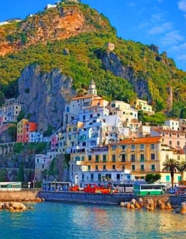 Amalfi Coast Scenic View Paint By Numbers