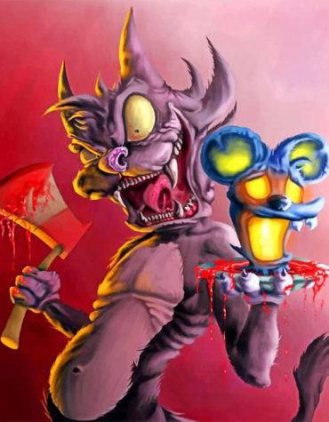 Itchy And Scratchy Animation Paint By Numbers