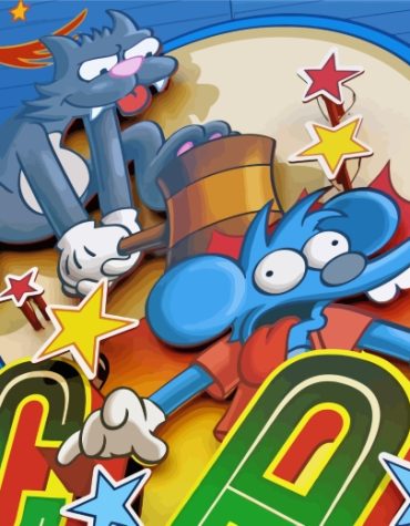 Itchy And Scratchy Cartoon Paint By Numbers