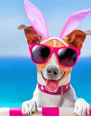 Jack Russell Terrier Summer Fun Paint By Numbers