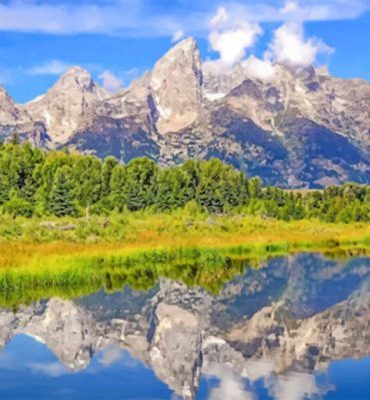 Jackson Hole Scenic Lake Paint By Numbers