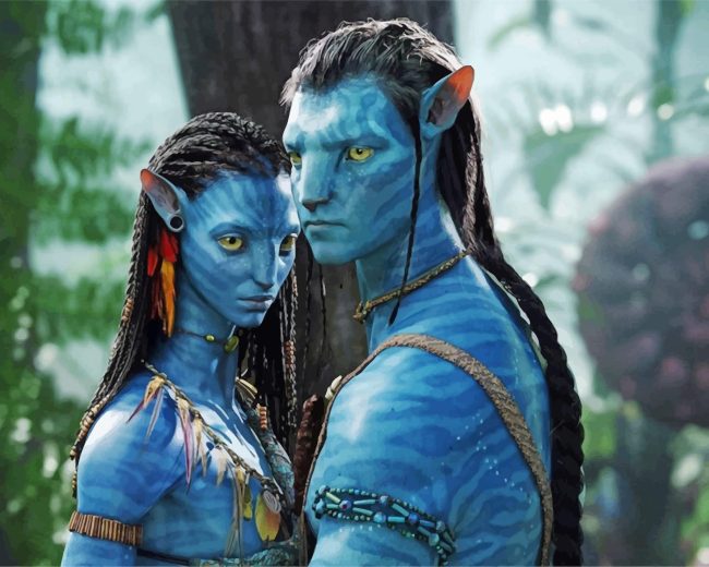 Jake Sully and Neytiri Fantasy Paint By Numbers