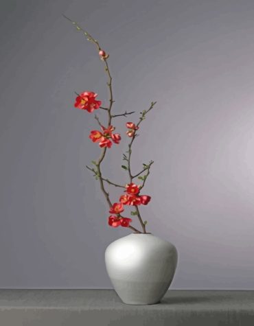 Japanese Floral Elegance Paint By Numbers