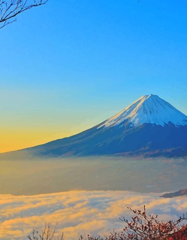 Mount Fuji Japanese Landscape Paint By Numbers