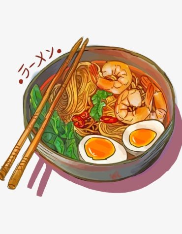 Japanese Noodles Delight Paint By Numbers