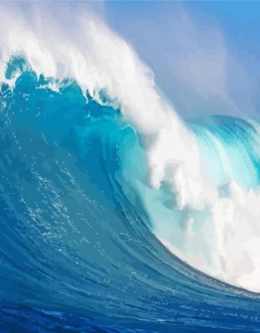 Jaws Ocean Wave Paint By Numbers