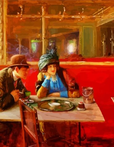 Jean Beraud Vintage Coffee Time Paint By Numbers