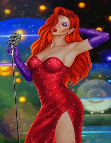 Jessica Rabbit Cartoon Paint By Numbers