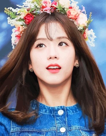 Jisoo Black Pink Kpop Paint By Numbers