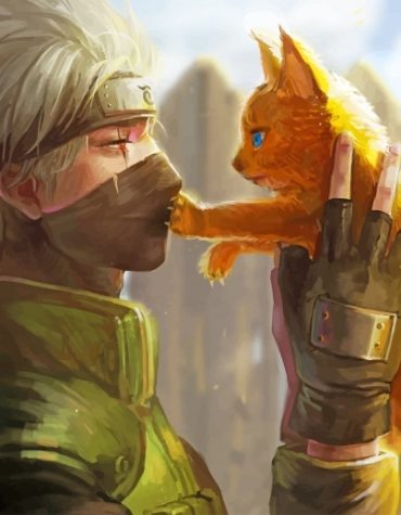 Kakashi Anime Cat Paint By Numbers