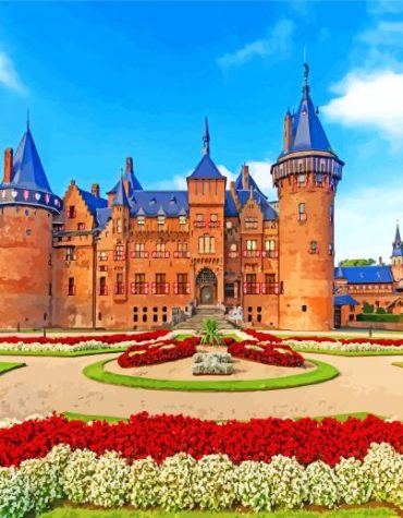 Kasteel De Haar Architecture Paint By Numbers