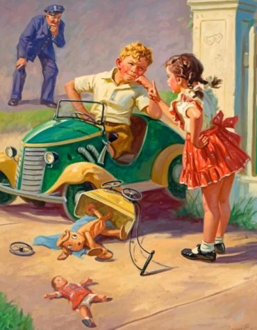 Vintage Siblings Fun Paint By Numbers