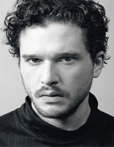 Kit Harington Black and White Paint By Numbers