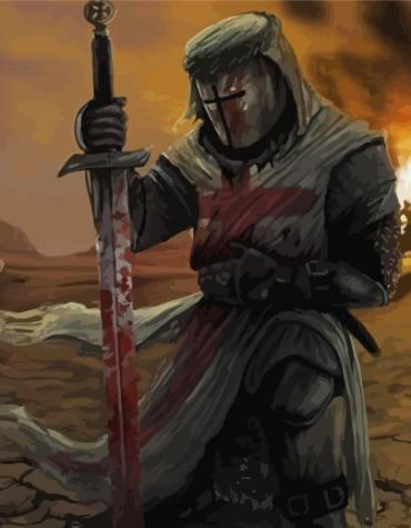 Knight Templar Warrior Paint By Numbers