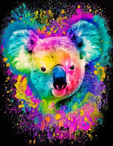 Colorful Koala Animal Paint By Numbers