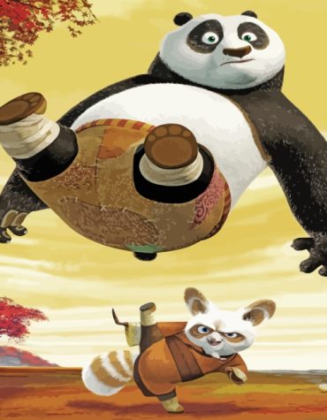 Kung Fu Panda Cartoon Paint By Numbers