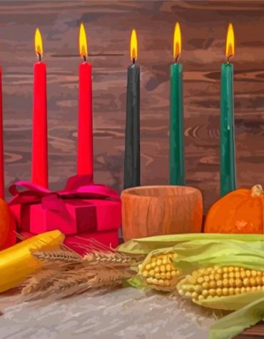 Colorful Kwanzaa Paint By Numbers