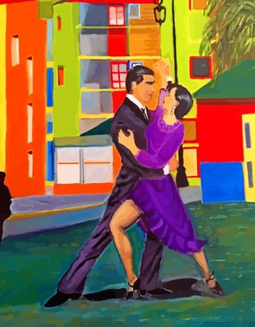 Romantic La Boca Dancers Paint By Numbers