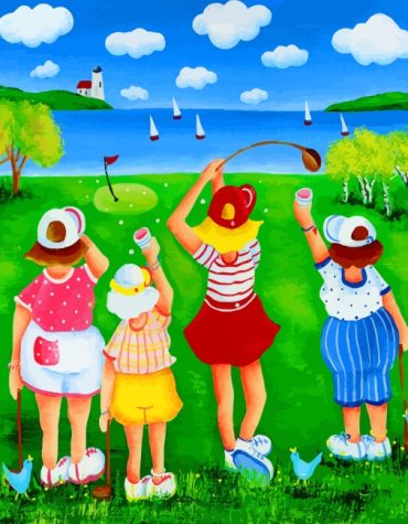 Women's Golf League Paint By Numbers