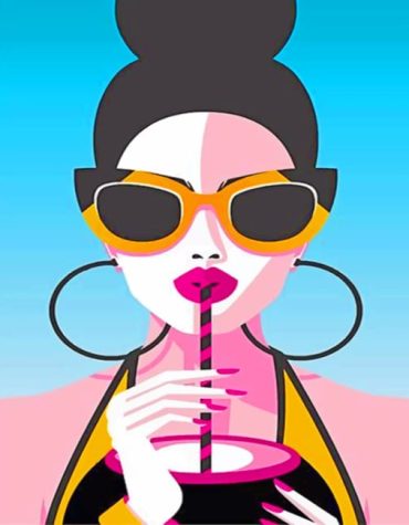 Elegant Woman Illustration Paint By Numbers