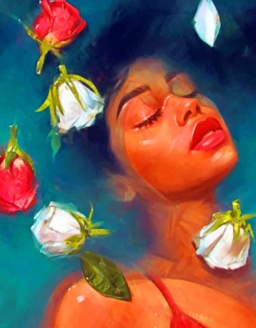 Aquatic Floral Elegance Paint By Numbers