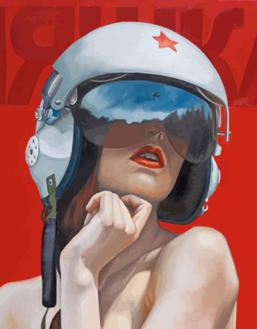 Motorbike Helmet Lady Paint By Numbers