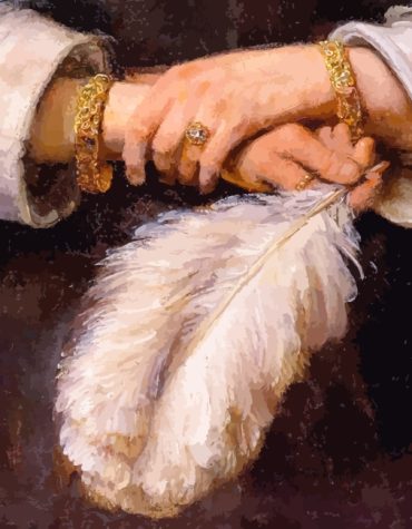 Lady With Ostrich Feather Paint By Numbers