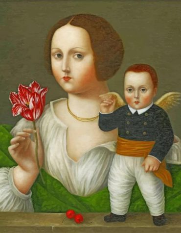 Retro Cupid and Woman Paint By Numbers