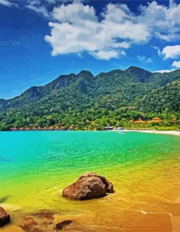 Langkawi Beach Seascape Paint By Numbers