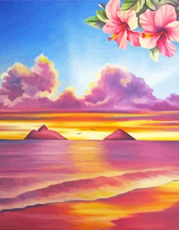 Lanikai Seascape Paint By Numbers