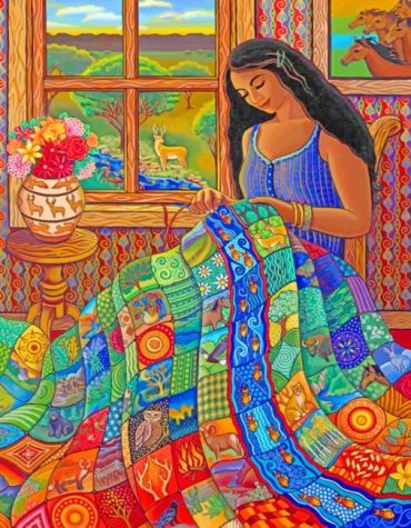 Colorful Latino Woman Paint By Numbers