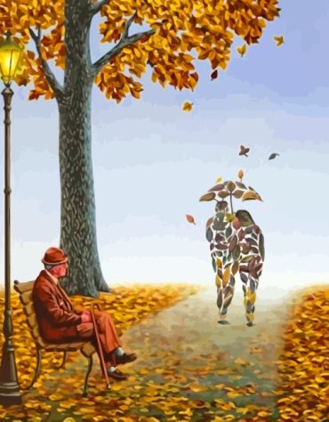 Maple Leaves Couple Paint By Numbers