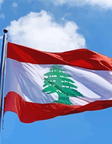 Lebanon Flag Paint By Numbers
