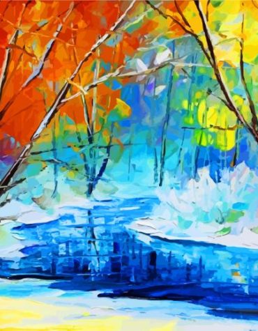Leonid Afremov Winter Landscape Paint By Numbers