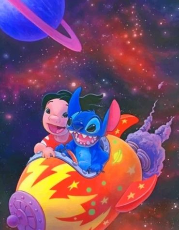 Lilo and Stitch in Space Paint By Numbers