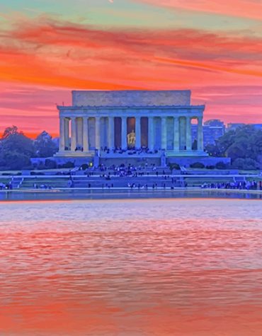 Washington Lincoln Memorial Skyscape Paint By Numbers